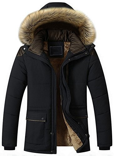 Parka De Invierno Hombre Con Capucha Removible - 60 Caracteres