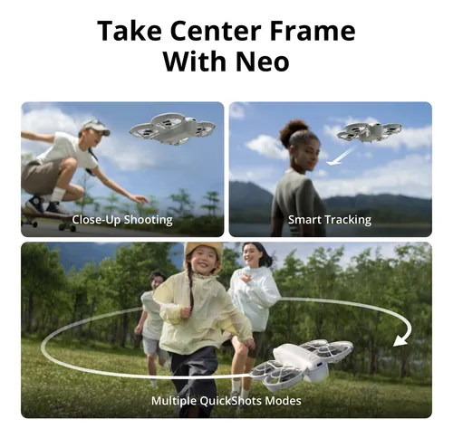 Mini Dron Dji Neo 4k Uhd Seguimiento Ai Y Despegue De Palma Gris