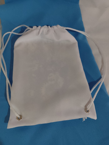 Mochilas Para Sublimar De Tela Tropical 25 X 35 Cm Paq. 90u Blanco