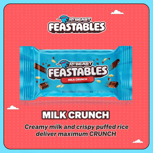 Chocolate Mr Beast Bar Milk Crunch 35g Feastables Original