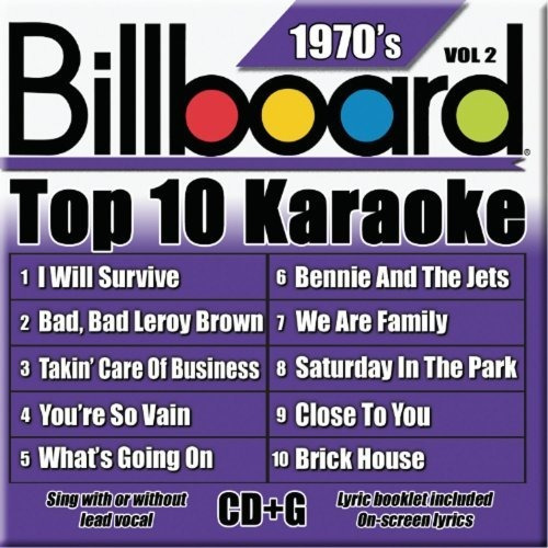 Cd Billboard Top-10 Karaoke - 1970s Vol. 2 (1010-song Cdg) 