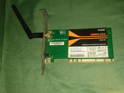 Tarjeta Wireless Pci Dlink (wifi) Buen Estado 