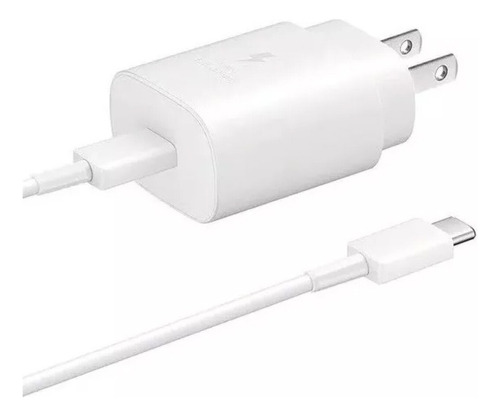 Cargador Original Samsung 15w Con Cable Usb-c A Usb-c Blanco