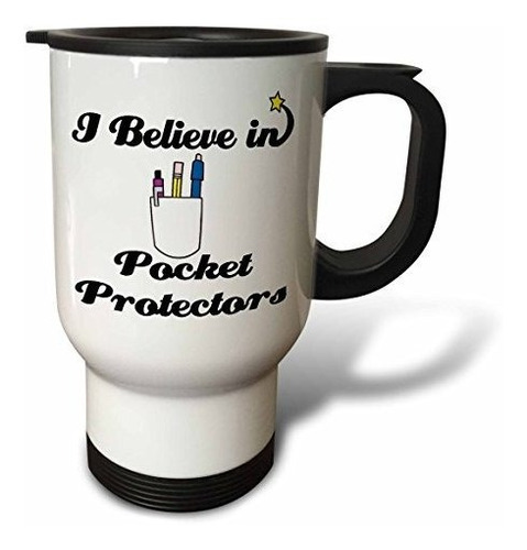 3drose Taza De Viaje  I Believe In Protectors , 14 Oz, Multi