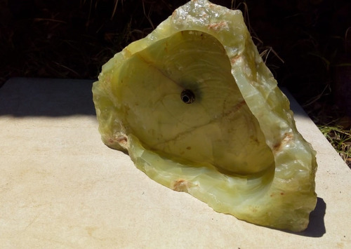 Base De Piedra Ónix Para Armar Reloj De Mesa.