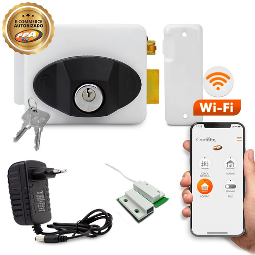 Kit Fechadura Elétrica Reversível Ppa Casa Wifi Abertura App