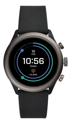 Reloj Fossil Hombre Explorist Smartwatch Ftw4019 Color de la caja Negro Color de la correa Negro Color del bisel Plateado Diseño de la correa Silicona