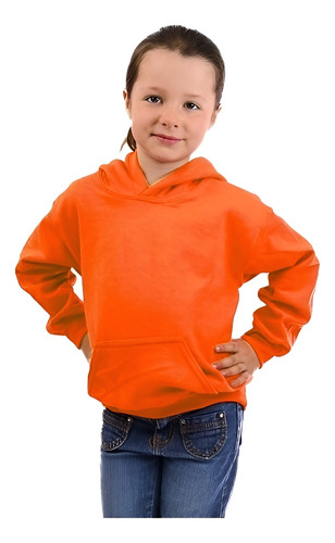Poleron Infantil Algodón Canguro Capucha Para Estampar