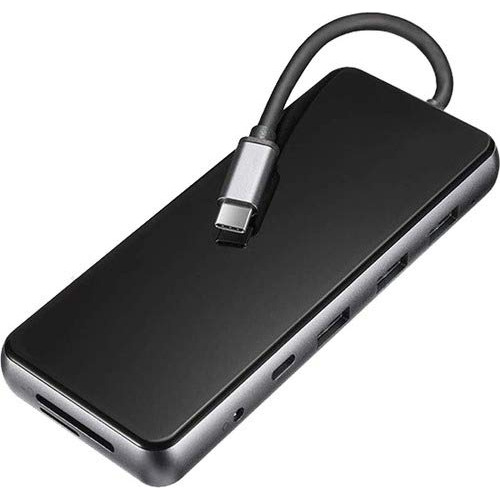 Concentrador Usb C 12 Puerto Negro Para Portatil Monitor 85