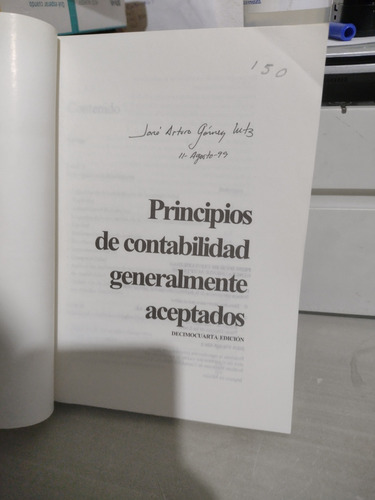 Principios De Contabilidad Generalmente Aceptados Rp107 (Usado)