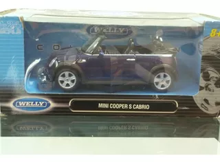 Auto Mini Cooper S Cabrio Esc 1:24 Marca Welly