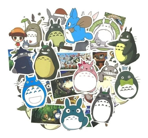 Totoro 50 Calcomanias Stickers De Pvc Vs Agua Studio Ghibli