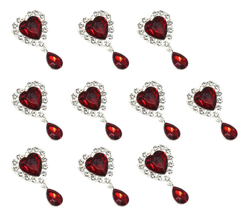 10 Piezas De Adornos De Botones De Diamantes De Imitación