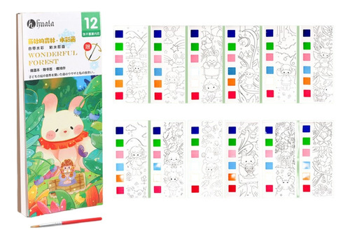 Cuadernos De Dibujo Para Colorear, 12 Hojas, Diseño Creativo