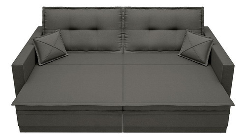 Sofá sin caja retráctil y reclinable Astro de 2 m, color gris