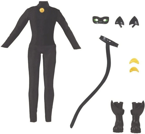 Muñeco Adrien A Cat Noir Articulado Ropa Miraculous Deluxe