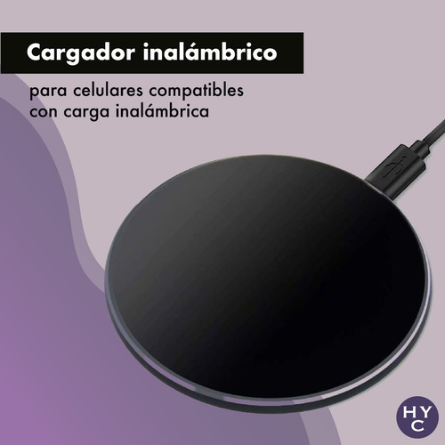 Cargador Qi Inalámbrico 10w Compatible Celular Carga Rapida