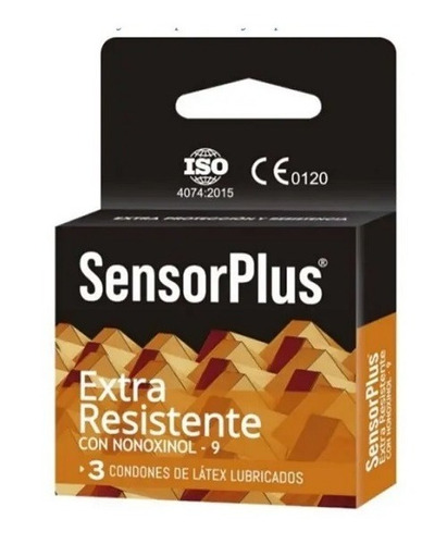 Condón Sensorplus - Caja De 3 Unidades - Ext. Resistente Non