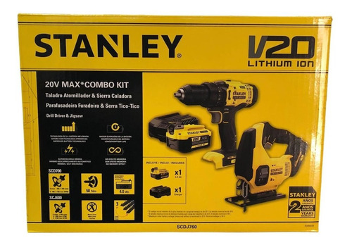 Stanley Combo 20v Max Taladro Inalámbrico & Sierra Caladora