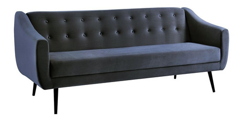 Sofa Cama 3 Cuerpos Nuevos Durham Velvet Azul 210x110 Backup