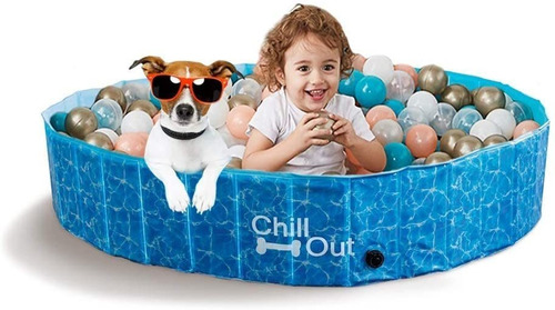 Piscina All For Paws Plegable, Portatil, Para Exterior, Col