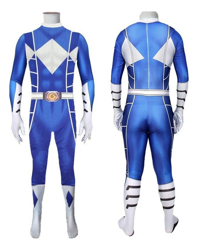 Mighty Morphin Power Ranger Mono Disfraz Cosplay Niños Adult