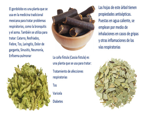 Caña Fistula 500 Gr , Gordolobo 500 Gr , Eucalipto 1 Kg