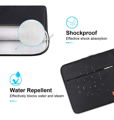 Funda Para Laptop Lacdo, 13 Pulgadas, Impermeable, Negro