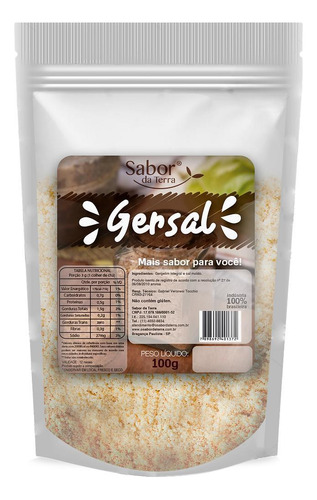 Gersal Gergelim Salgado Sabor Da Terra 100g