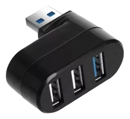 Mini Usb 2.0 Adaptador Hub 3 Puertos Rotación De 90° A 180°