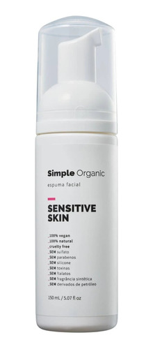 Simple Organic - Espuma Facial - Sensitive Skin