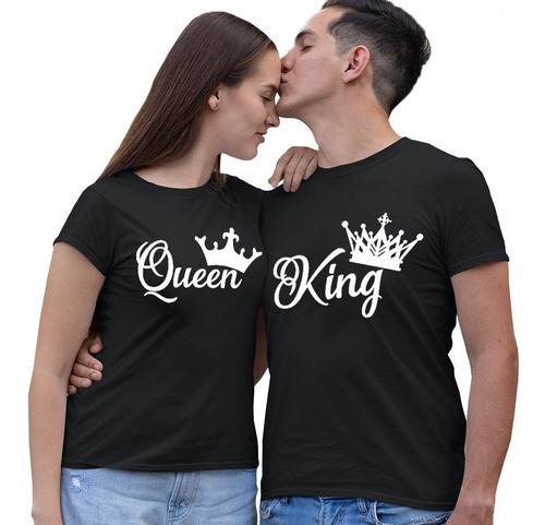 Poleras Con Diseño Pareja - Amor - Amistad - King Queen