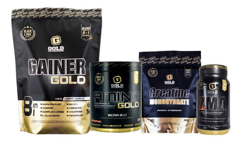Gainer 5lbs + Aminogold + Creatina + Zma Gold Nutrition