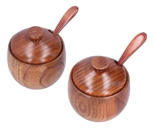 Zz Caja De Sal De Madera Para Condimentos, Recipiente
