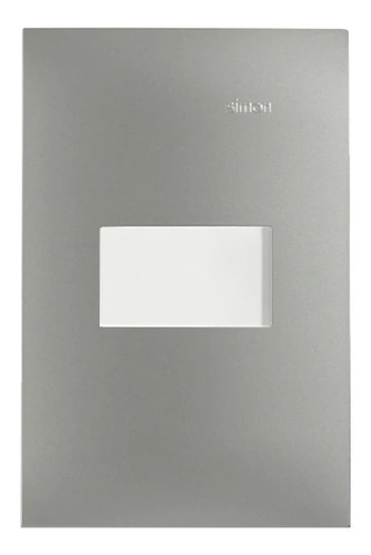 Placa Con Interruptor Sencillo Aluminio Mate Simon 25 Plus