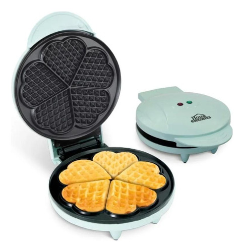 Wafflera Eléctrica Antiadherente Home Elements Línea Mint