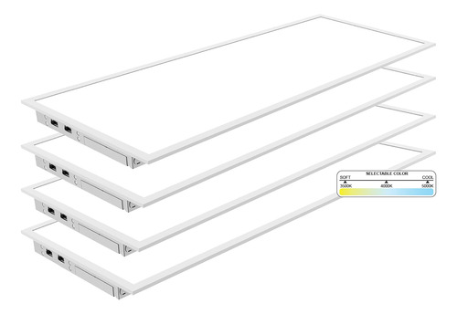 Nuwatt Paquete De 4 Paneles Led De 2 X 4 Para Techo Empotrad