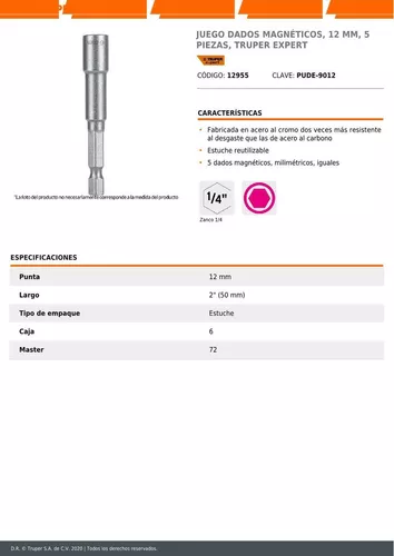 TRUPER EXPERT JUEGO 12 PUNTAS TORX 50mm VARIAS(6)