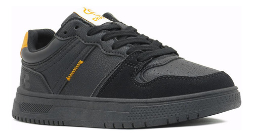 Charly Tenis Caballero Antiderrapante Casual Negro/camel