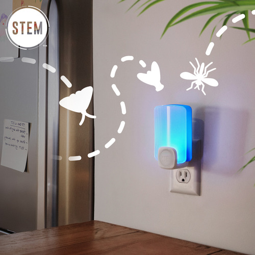 Trampa de Luz para Insectos Voladores Stem Libre de Químicos Atrapa Moscas Polillas y Zancudos Incluye 1 Aparato y 1 Repuesto