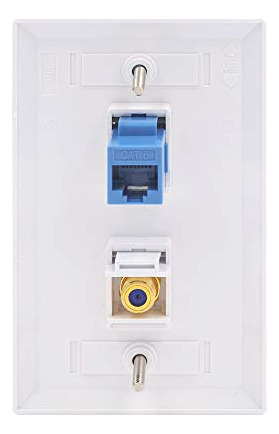 Placa De Pared De Ethernet Coaxial Vce (listado Ul) Y Paquet
