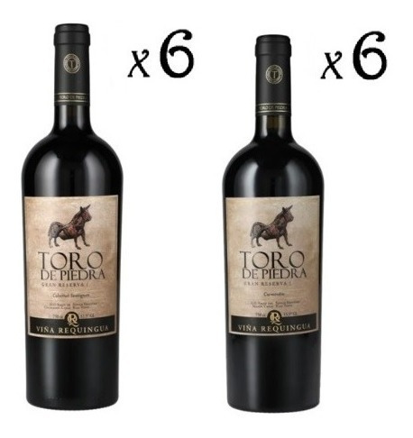 Vino Toro De Piedra Cabernet 6 Botellas Carmenere 6 Botellas