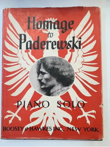 Libro Homage To Paderewski Piano Solo. Edicion Limitada. 