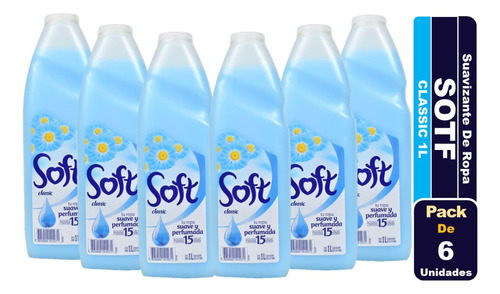 Suavizante Soft 1 Litro Pack De 6