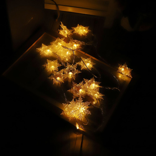 Luces De Navidad Led Con Forma De Copo De Nieve De 3 Metros