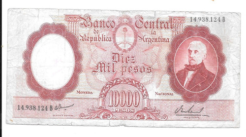 Liquido Billete De Argentina.  10.000 Pesos Moneda Nacional