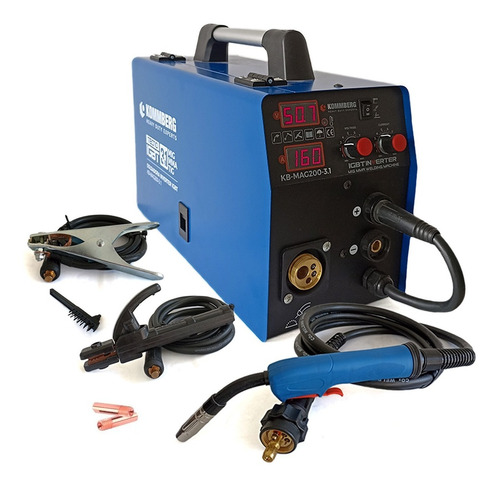 Imagen 1 de 10 de Soldadora Mig Flux 160 A Kommberg 3 En 1 Tig Mma Gas/no Gas