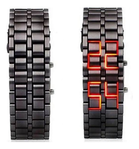 Reloj Pulsera De Lava, Pantalla Digital Led Para Hombres