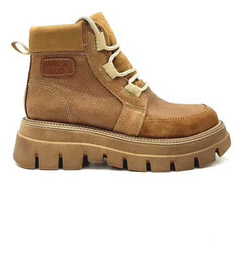 Borcegos Cuero Botas Mujer Botitas Botinetas Anca Co Jana