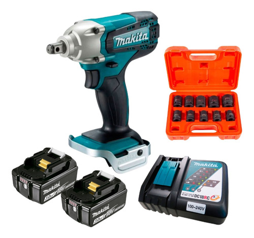 Chave De Impacto 2bat 18v 3ah Dtw190 Makita Bivolt + Soquete